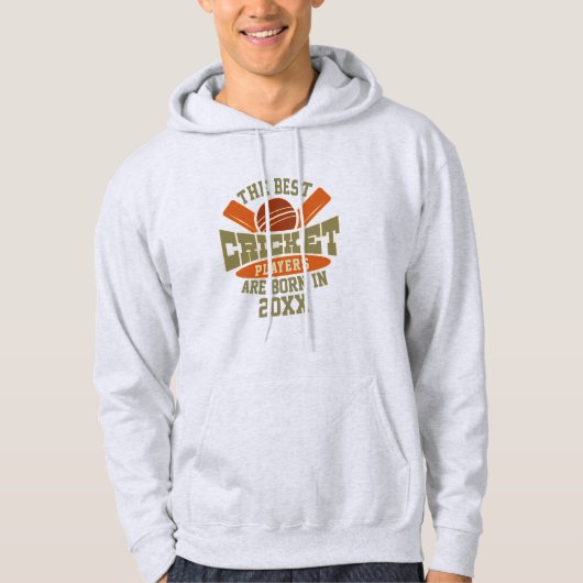 Funny Custom Cricket Geburtstag Geburtsname Hoodie (Vorderseite)