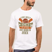 Funny Custom Cricket Geburtstag Geburtsname T-Shirt (Vorderseite)