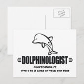 Funny Custom Delphins Postkarte (Vorne/Hinten)