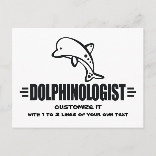 Funny Custom Delphins Postkarte (Vorderseite)