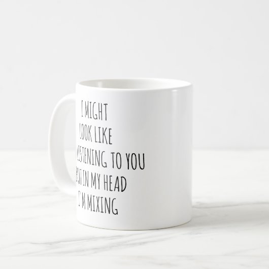 Funny Custom Disk Jockey, Denken über das Mixing D Kaffeetasse (Vorderseite Links)