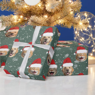 Funny Custom Dog Cat 3 gegenüber Weihnachten Weihn Geschenkpapier