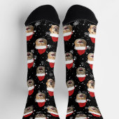 Funny Custom Dog Cat 3 gegenüber Weihnachten Weihn Socken (Oben)