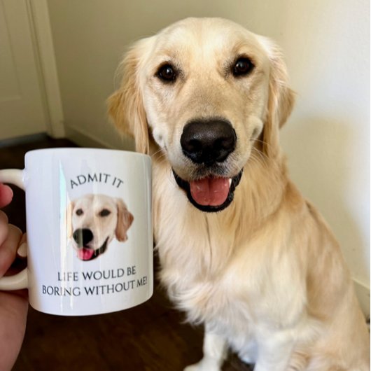 Funny Custom Dog Foto Head Name Geschenk Kaffeetasse