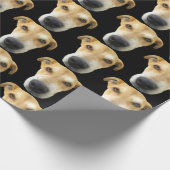 Funny Custom Dog Foto Muster Geburtstag Geschenkpapier (Ecke)