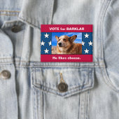 Funny Custom Dog Präsident Wahlkampagne Foto Button (Insitu)