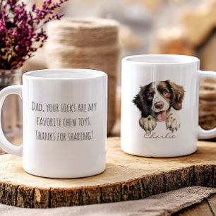 Funny Custom Dog Wertungsnachricht, Dog Papa Tasse