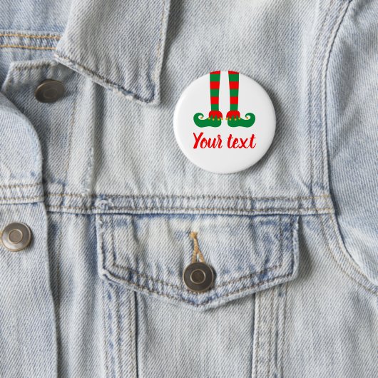 Funny custom elfüs Weihnachtsfeiertag pinback Button (Beispiel)