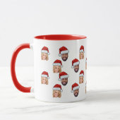 Funny Custom Face 2 Fotos Santa Claus Hat Xsmas Tasse (Links)