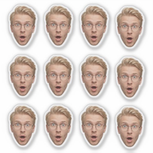 Funny Custom Face Bachelorette Party Aufkleber (Vorderseite)