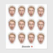 Funny Custom Face Bachelorette Party Aufkleber (Blatt)