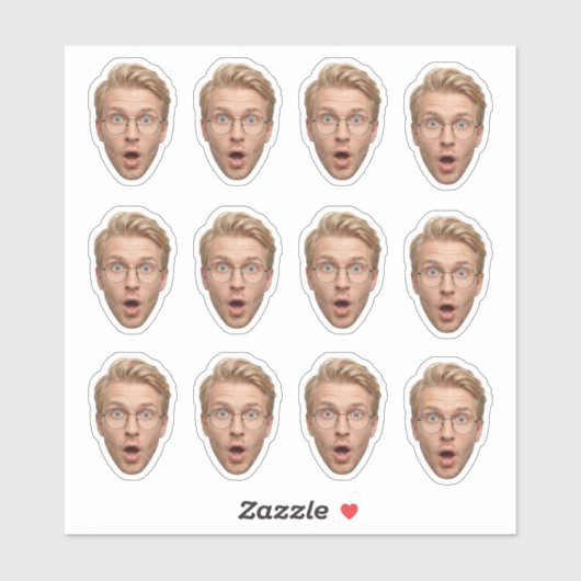 Funny Custom Face Bachelorette Party Aufkleber (Blatt)