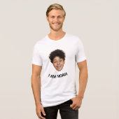 Funny Custom Face Birthday Tri-Blend Shirt (Vorderseite voll)