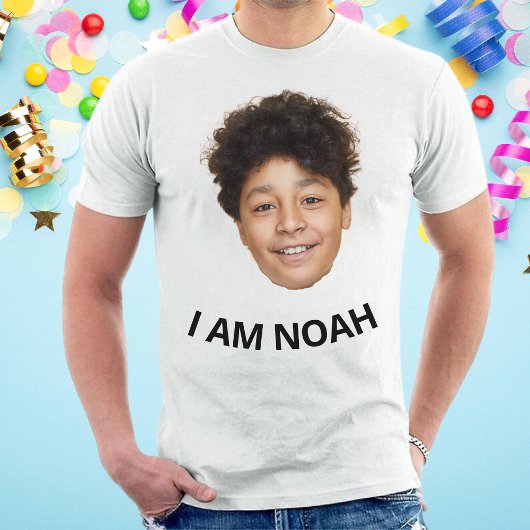 Funny Custom Face Birthday Tri-Blend Shirt