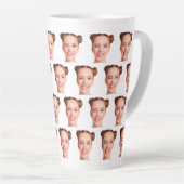 Funny Custom Face Cout Women Foto Groß Milchtasse (Rechte Ecke)