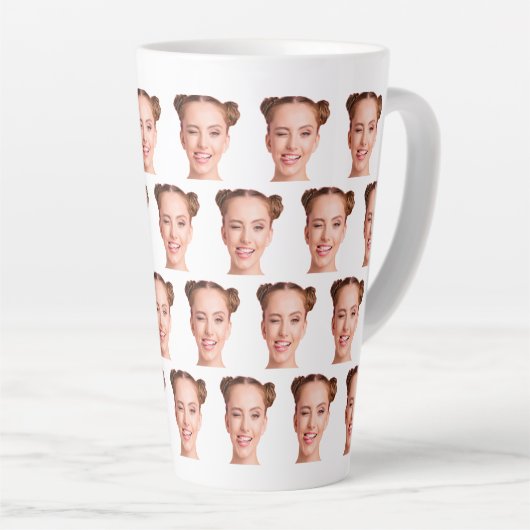 Funny Custom Face Cout Women Foto Groß Milchtasse (Rechte Ecke)