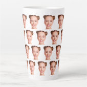 Funny Custom Face Cout Women Foto Groß Milchtasse (Vorderseite)