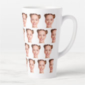 Funny Custom Face Cout Women Foto Groß Milchtasse (Rechts)