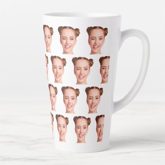 Funny Custom Face Cout Women Foto Groß Milchtasse (Rechts)