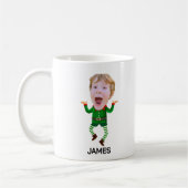 Funny Custom Face Elf Weihnachten Kaffeetasse (Links)