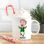 Funny Custom Face Elf Weihnachten Kaffeetasse