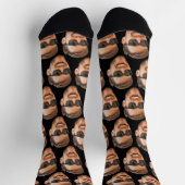 Funny Custom Face Foto Crew Socken (Oben)