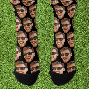 Funny Custom Face Foto Crew Socken