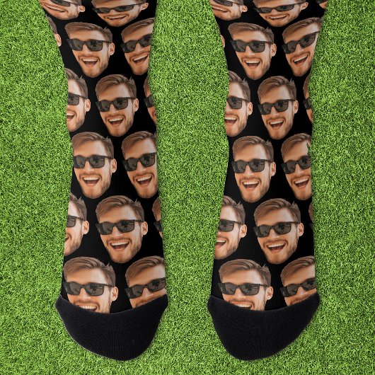 Funny Custom Face Foto Crew Socken