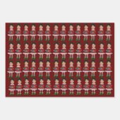 Funny Custom Face Foto Elf Weihnachten Geschenkpapier Set (Vorderseite 3)