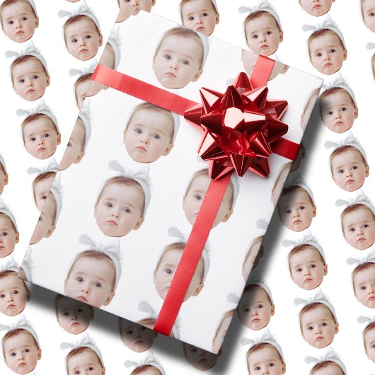 Funny Custom Face Foto Face Wiederholung Muster Geschenkpapier