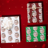 Funny Custom Face Foto Face Wiederholung Muster Geschenkpapier Set