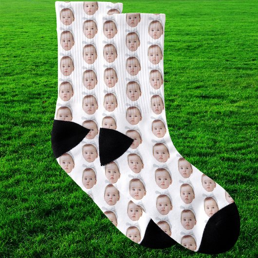 Funny Custom Face Foto Face Wiederholung Muster Socken