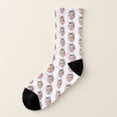 Funny Custom Face Foto Face Wiederholung Muster Socken (Links - Außen)