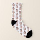 Funny Custom Face Foto Face Wiederholung Muster Socken (Links - Innen)