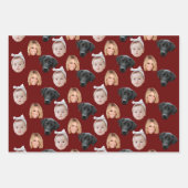 Funny Custom Face Foto Family Face 3 Fotos Geschenkpapier Set (Vorderseite 2)