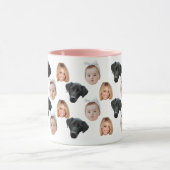 Funny Custom Face Foto Family Face 3 Fotos Tasse (Zentrum)
