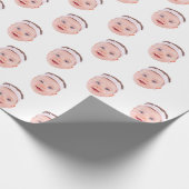 Funny Custom Face Foto Gift Wrap Geschenkpapier (Ecke)