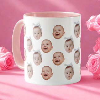 Funny Custom Face Foto Niedlich Baby Face Tasse