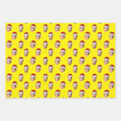 Funny Custom Face Foto Santa Head Geschenkpapier Set (Vorderseite 2)