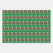 Funny Custom Face Foto Santa Head kamala Harris Geschenkpapier Set (Vorderseite 2)