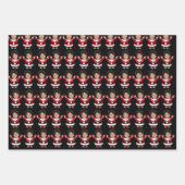 Funny Custom Face Foto Santa Head Personalisiert Geschenkpapier Set (Vorderseite)