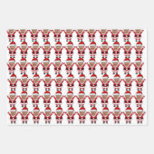 Funny Custom Face Foto Santa Head Trump Pink Geschenkpapier Set (Vorderseite 2)