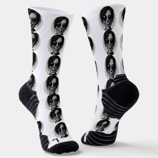 Funny Custom Face Foto Socks Socken (Gewinkelt)
