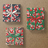 Funny Custom Face Foto Weihnachten Weihnachten Geschenkpapier Set