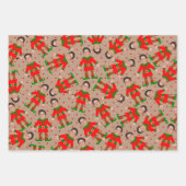 Funny Custom Face Foto Weihnachten Weihnachten Wei Geschenkpapier Set (Vorderseite 3)