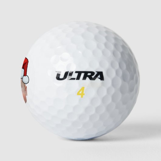 Funny Custom Face Foto Weihnachten Weihnachten Wei Golfball (Logo)