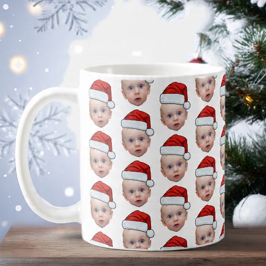 Funny Custom Face Foto Weihnachten Weihnachten Wei Kaffeetasse