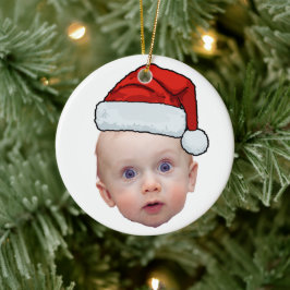 Funny Custom Face Foto Weihnachten Weihnachten Wei Keramik Ornament