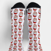 Funny Custom Face Foto Weihnachten Weihnachten Wei Socken (Oben)