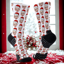 Funny Custom Face Foto Weihnachten Weihnachten Wei Socken